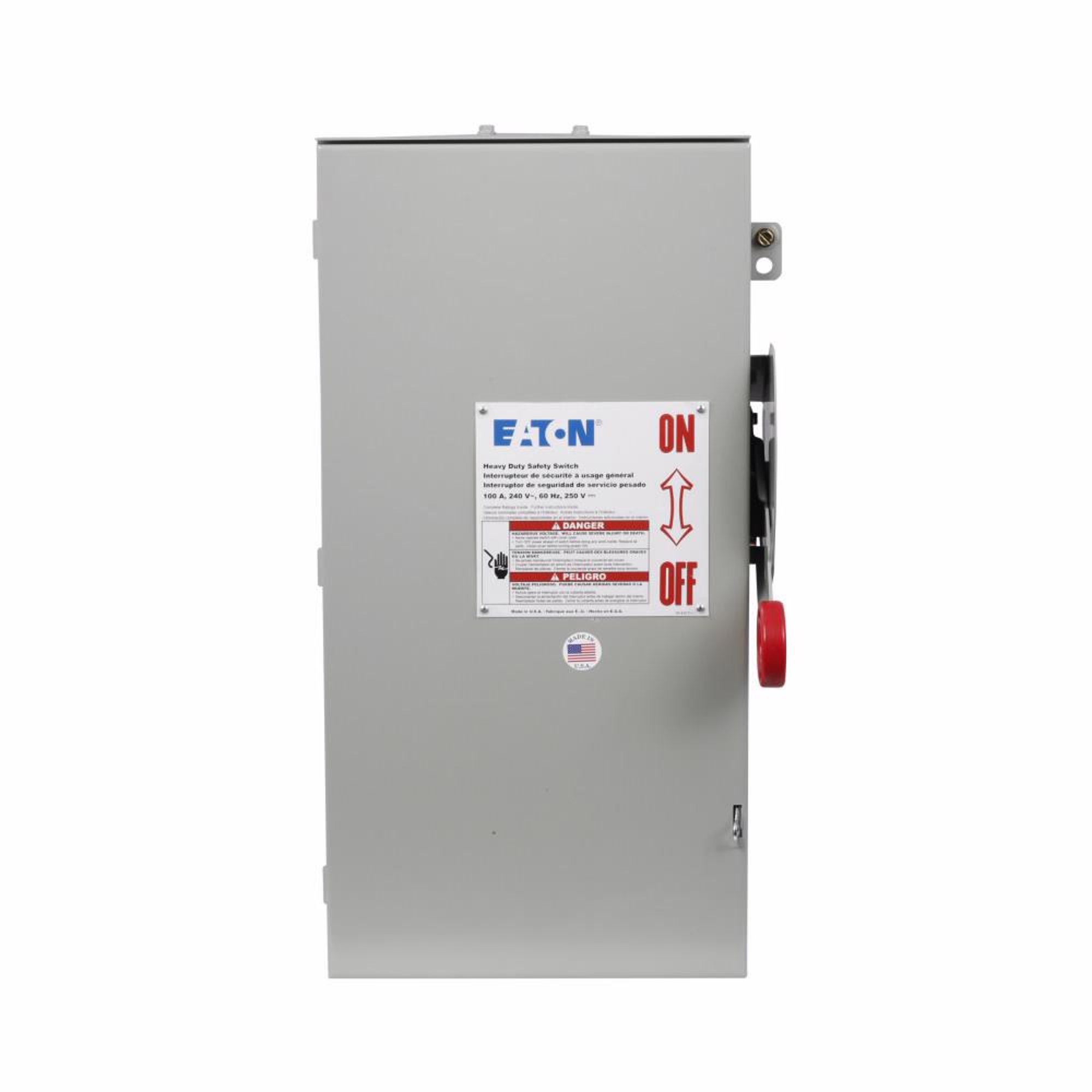 Eaton DH363URK 100 Amp, 3 Pole, 600 Volt, NEMA 3R, Heavy Duty Non